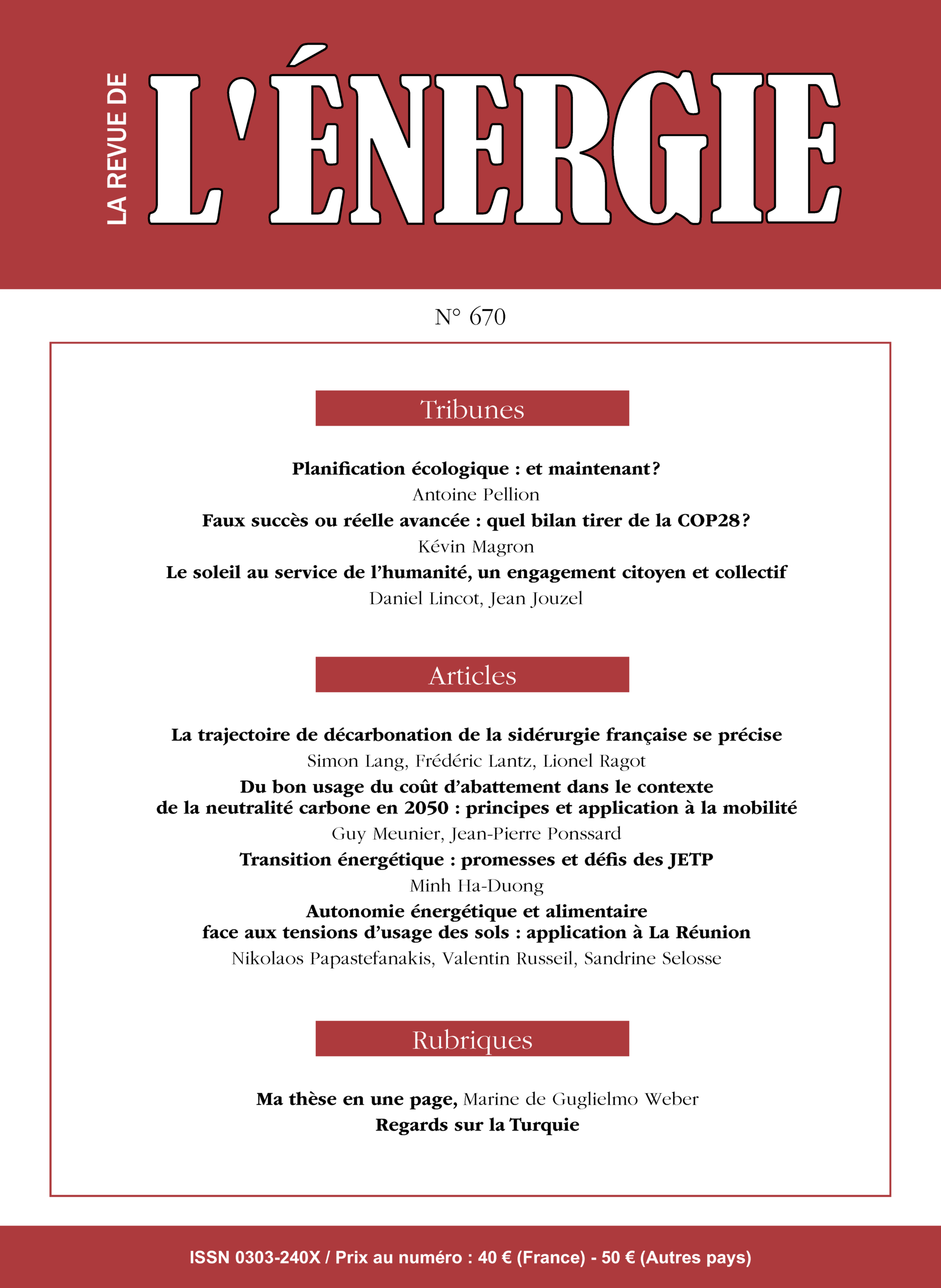 La Revue de l'Énergie n°670