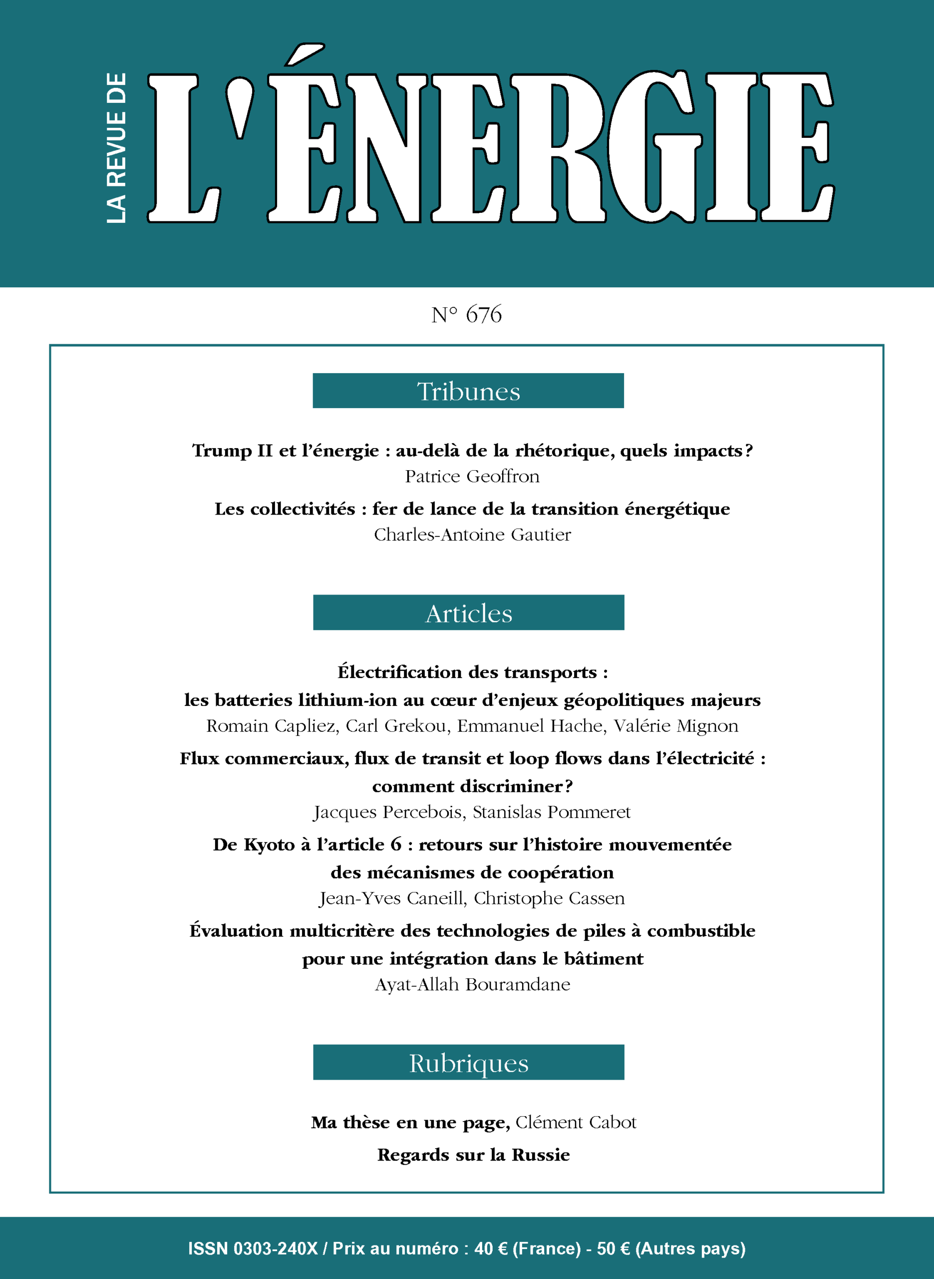 La Revue de l’Énergie n°676